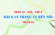 Bài 8.15 trang 75 Toán 10 Kết nối tri thức Tập 2